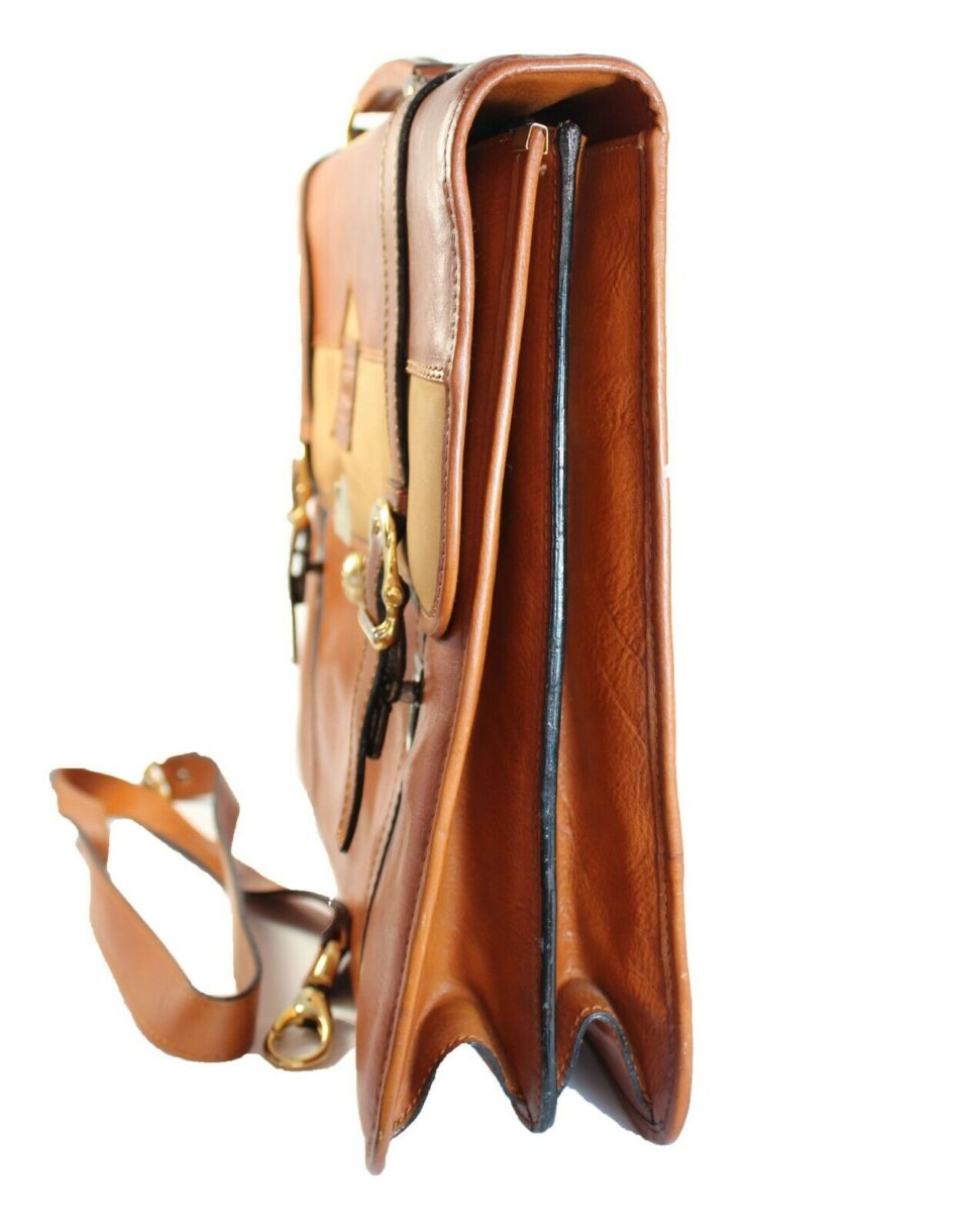 20 "Herren Vtg PIERRE CARDIN Aktentasche aus Leder Work Messenger LAPTOP Busines - Image 7