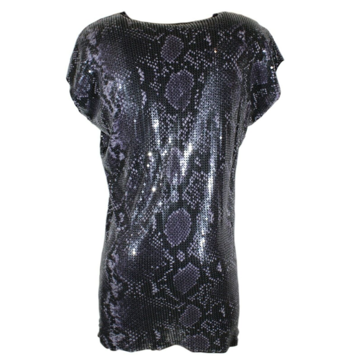 Michael Kors Women's Top Purple Snake Print with Sequins size M - Image 3