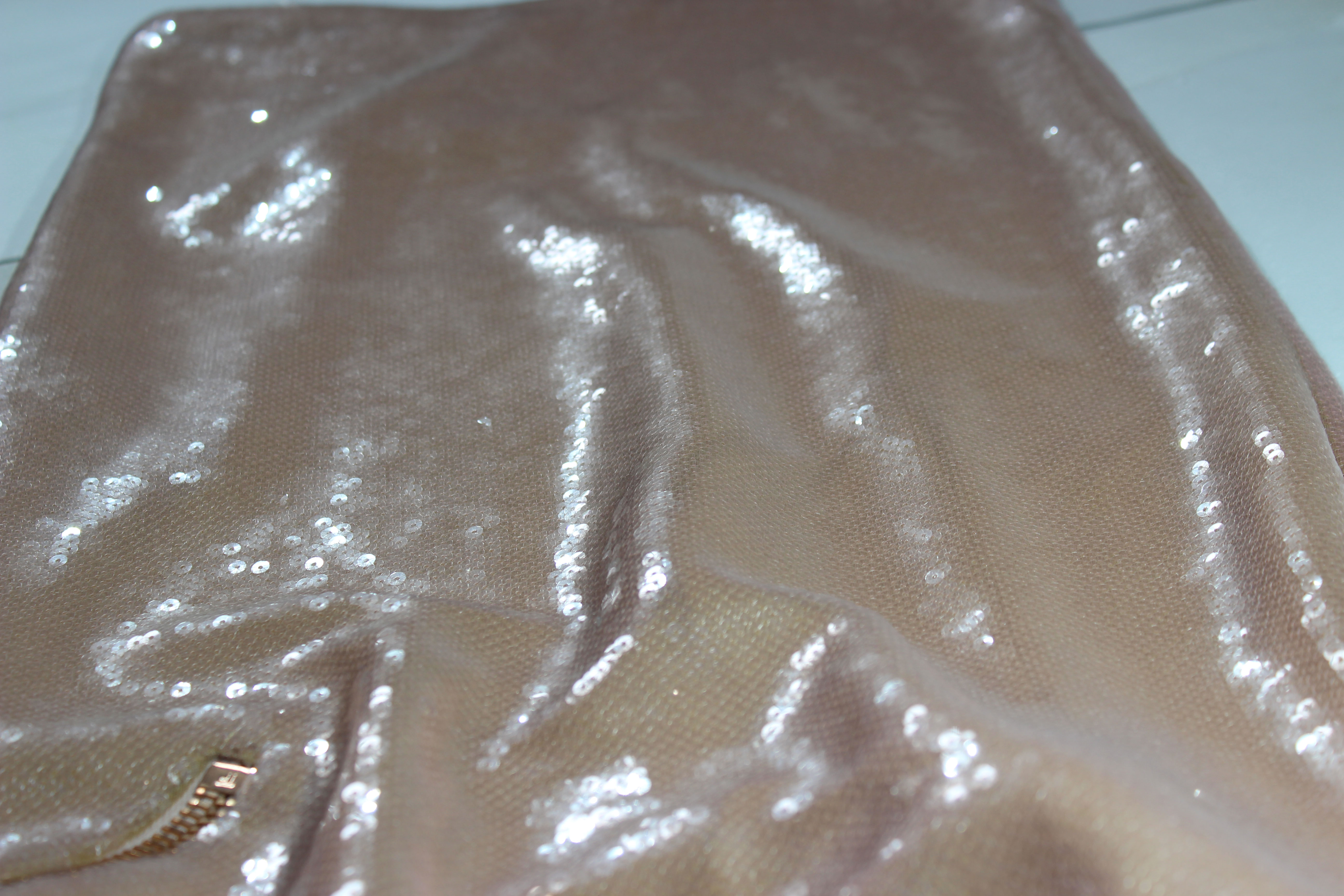 18K Tom Ford Zipper Rose Gold Sequin Dress size IT 38