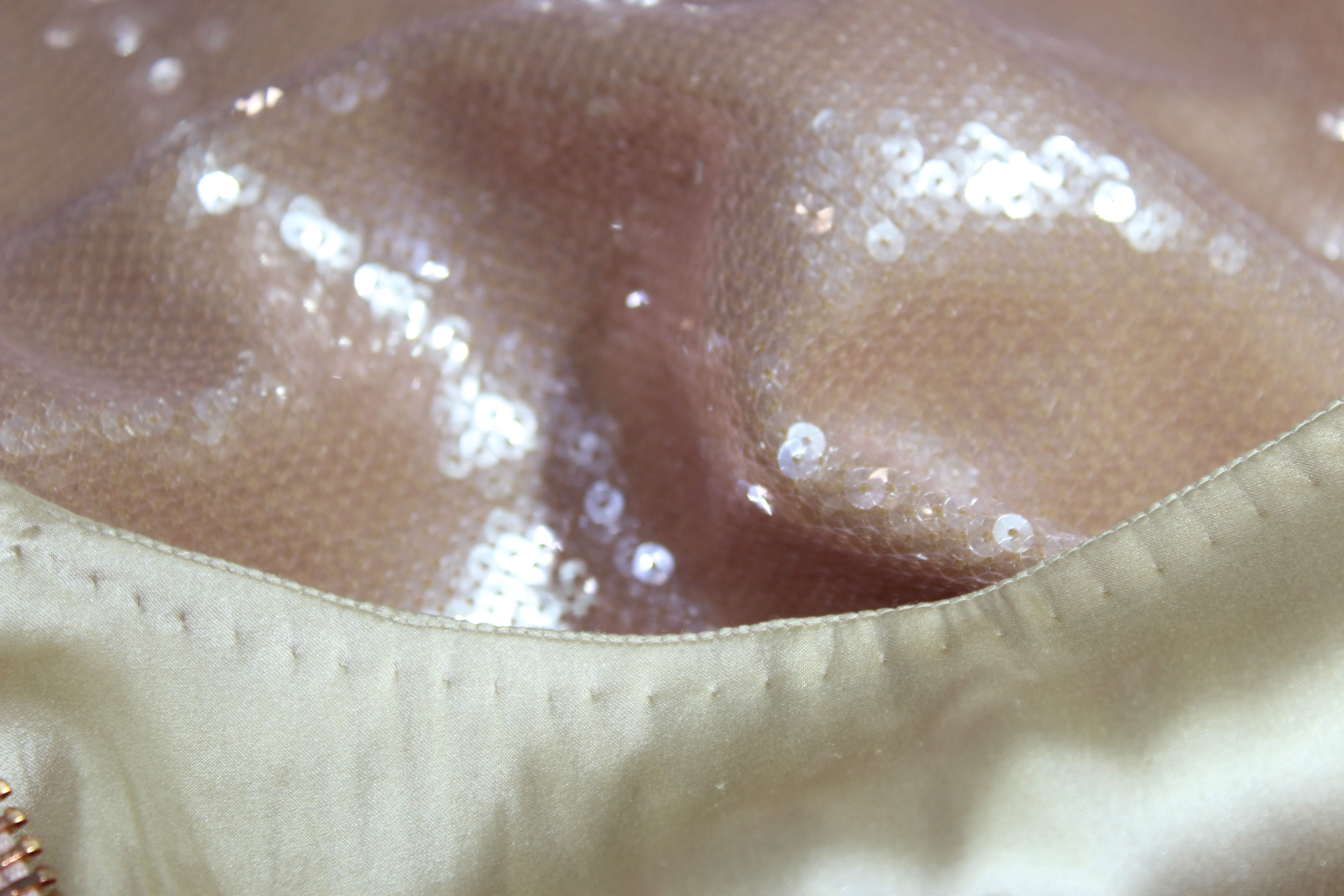 18K Tom Ford Zipper Rose Gold Sequin Dress size IT 38