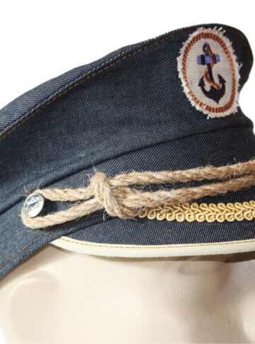 Sea, Denim, Captain's Hat, Yacht Hat, Boat Hat, Navy Captain Hat, Limited quantity, Bachelor, Bachelorette Party, beach party, Party hat,